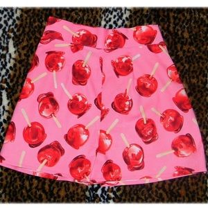 OOAK Retro High Waisted Shorts with a Candy Apple Print 🍎